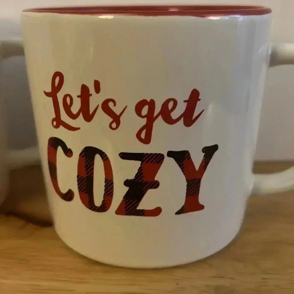 Caribou Coffee Lets Get Cozy Holiday Mug‎ Set 12oz